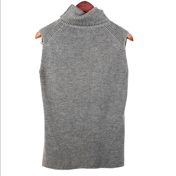 EVERLANE 🐑 The Chunky Wool Knit Sleeveless Turtleneck Pullover - Picture 6 of 11